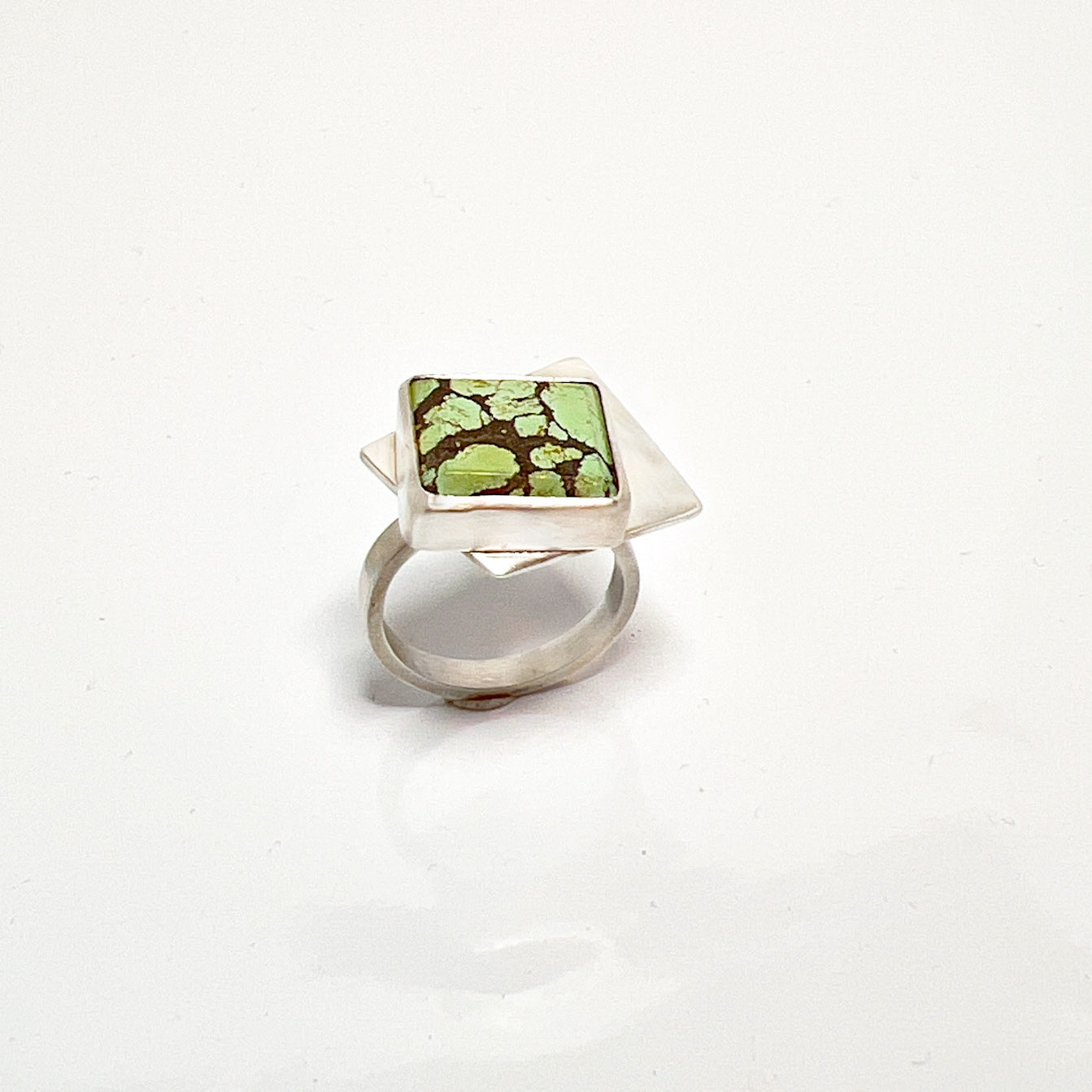 Geometric Turquoise Ring