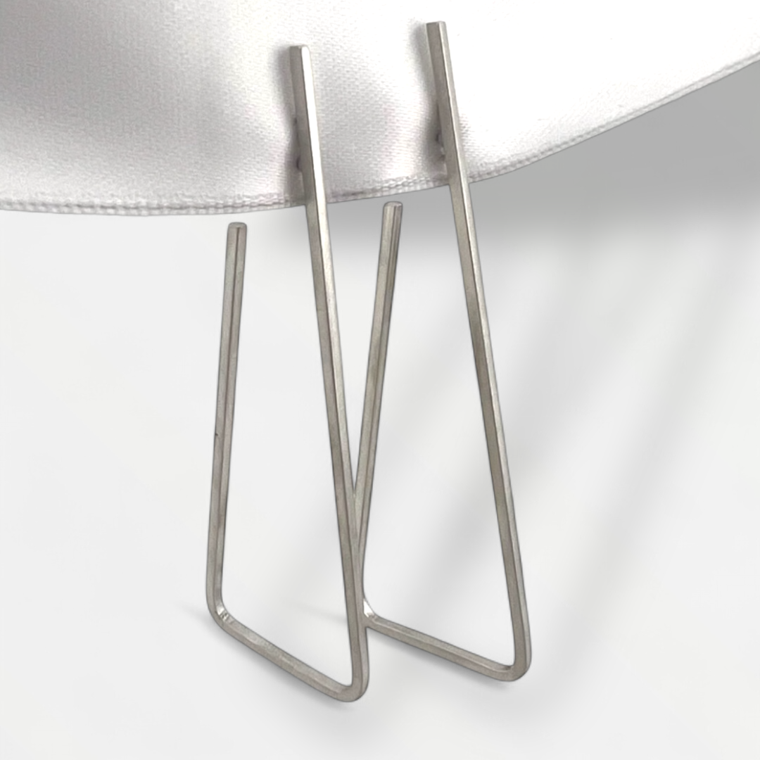 Geometric Long Hoop Earrings