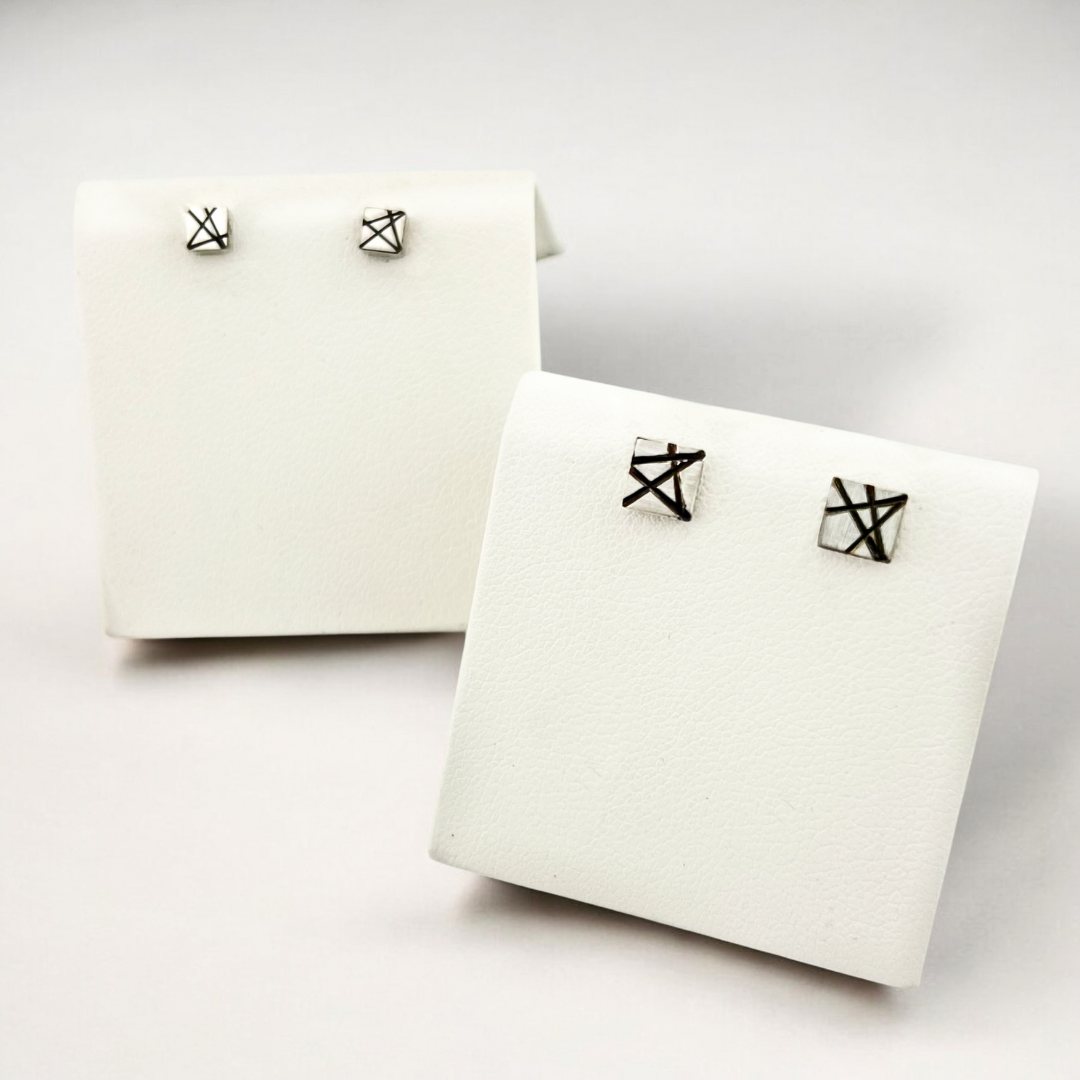 Modern Square Stud Earrings