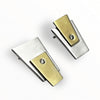 Two tones Geometric Stud Earrings
