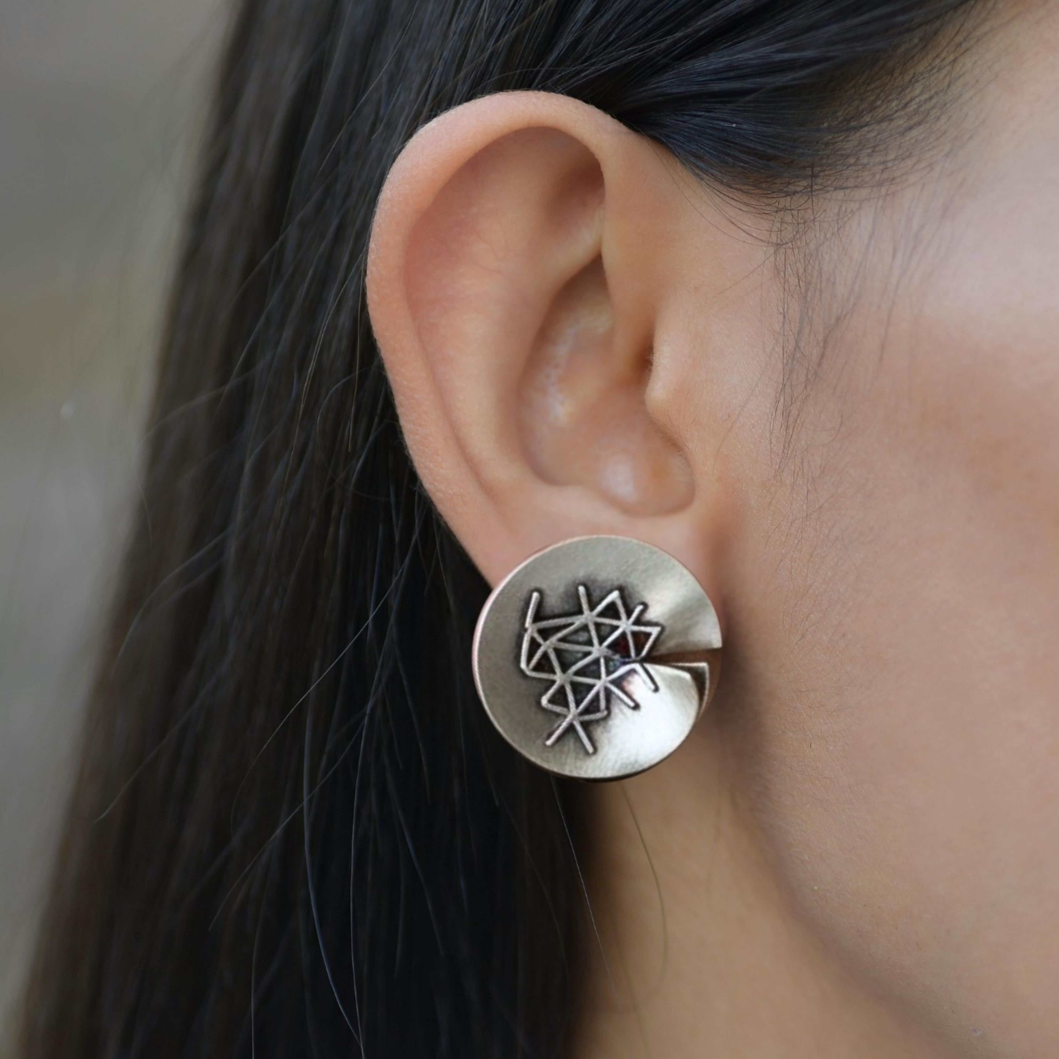 Open Circle Statement Earrings