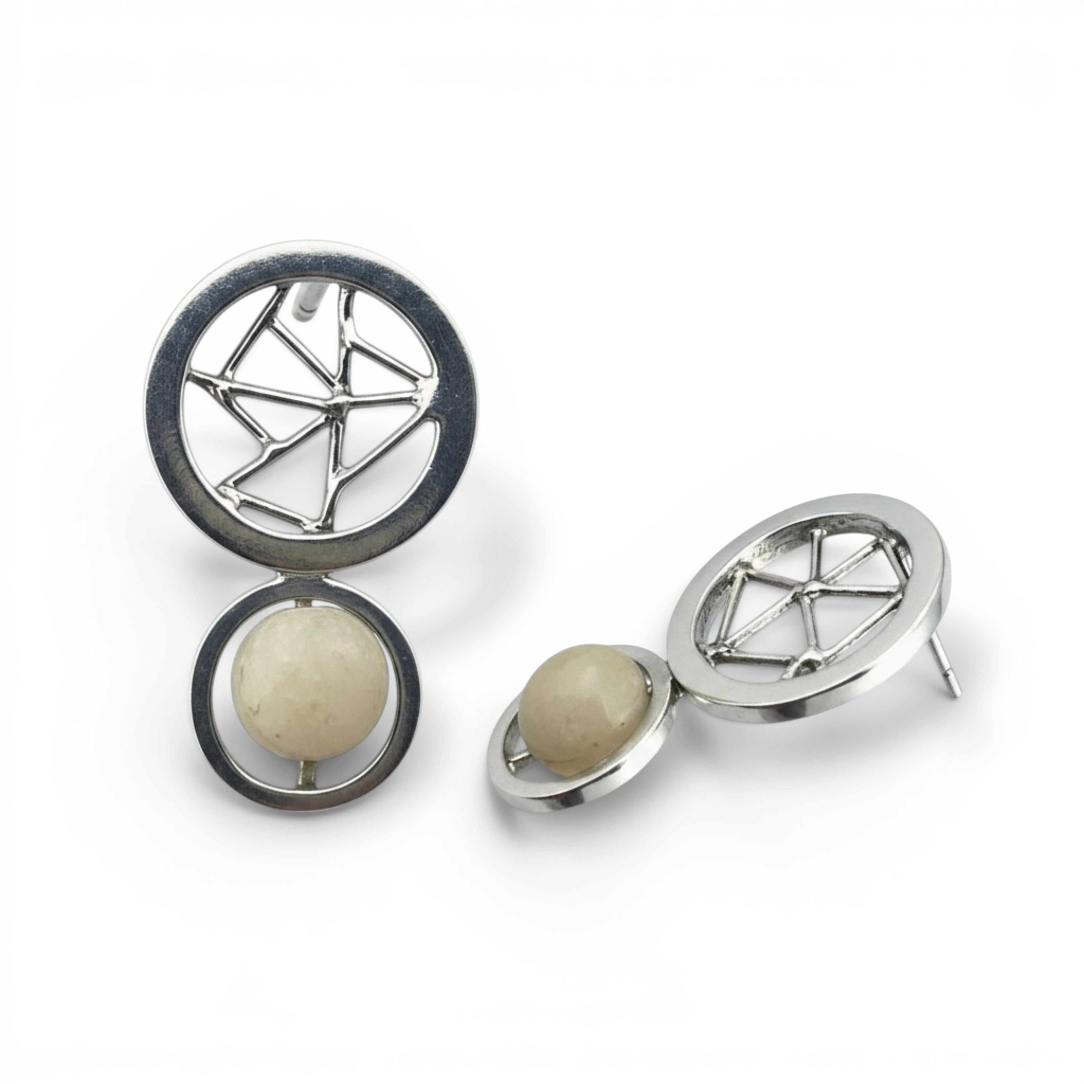 Two Circles Stud Earrings
