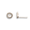 Rustic Circle Stud Earrings